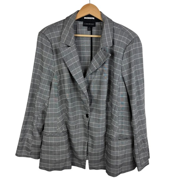 Lane Bryant Jackets & Blazers - Lane Bryant Plaid Blazer Size 22 Career Office Business Academia Workwear Preppy